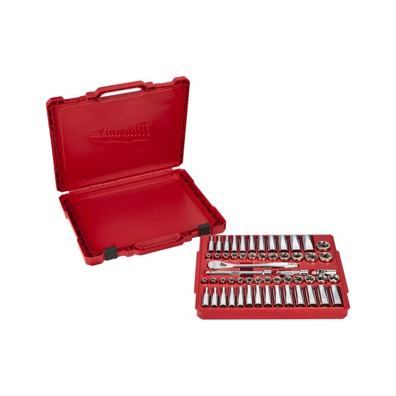 MILWAUKEE Ratchet socket spanner 3/8 inch set 32-piece 4932478813 - Socket spanner (set)