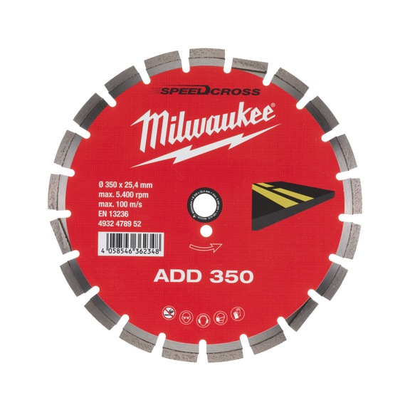 MILWAUKEE Diamond cutting disc for asphalt ADD350 4932478952 - Abrasive cutting disc