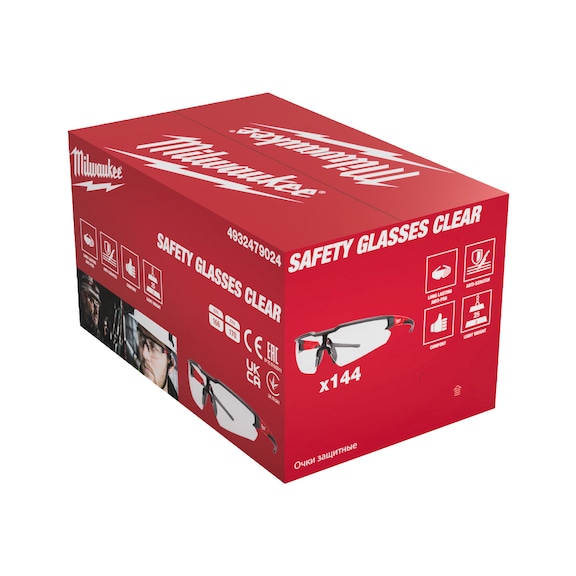 MILWAUKEE safety goggles clear 144 pieces 4932479024 - Safety goggles