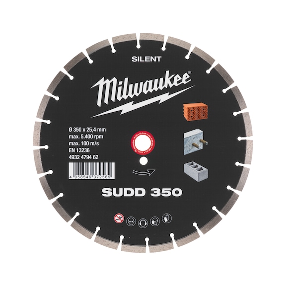 MILWAUKEE Diamant-Trennscheibe Silent SUDD350 4932479462 - Trennschleifscheibe