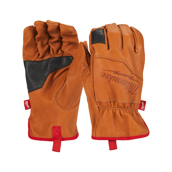MILWAUKEE work gloves leather 7/S 4932479727 - Five-finger gloves