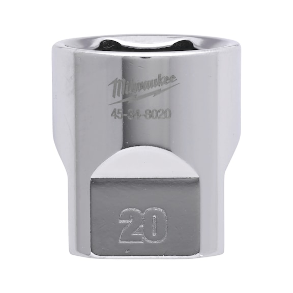 MILWAUKEE Socket 3/8 metric 20 mm 4932479996 - Socket spanner