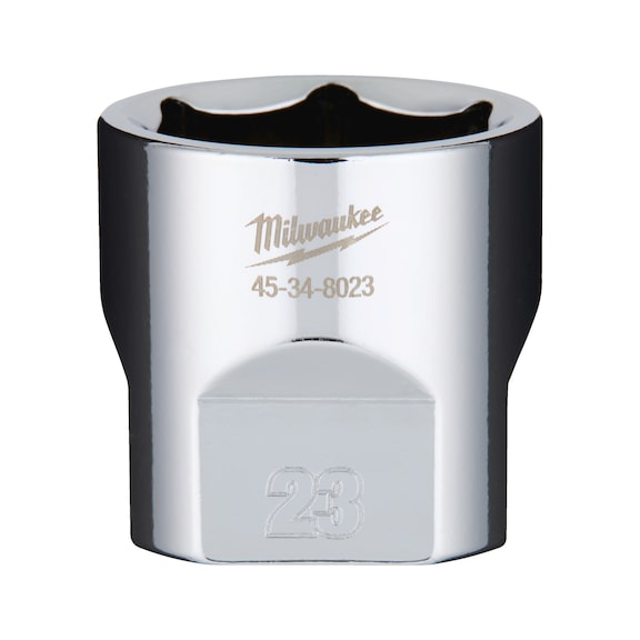 MILWAUKEE Steckschlüsseleinsatz 3/8 metrisch 23 mm 4932479999 - Steckschlüssel