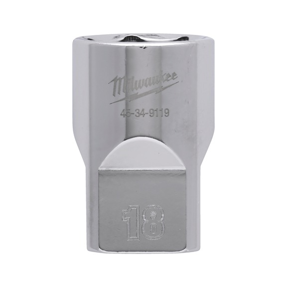 MILWAUKEE Socket 1/2 metric 18 mm 4932480016 - Socket spanner