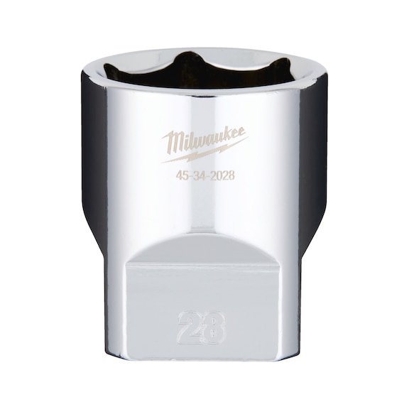 MILWAUKEE Socket 1/2 metric 28 mm 4932480026 - Socket spanner