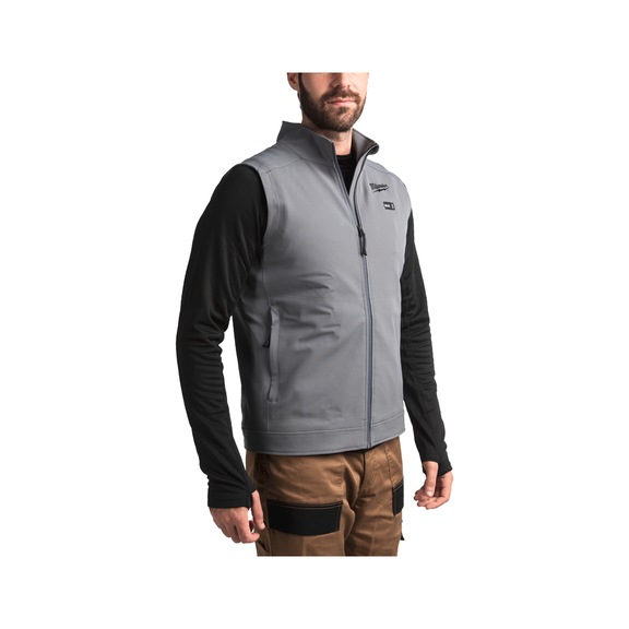 MILWAUKEE Thermal waistcoat M12HVGREY1-0XXL grey M12(TM) battery adapter 4932480104 - Cold protection waistcoat
