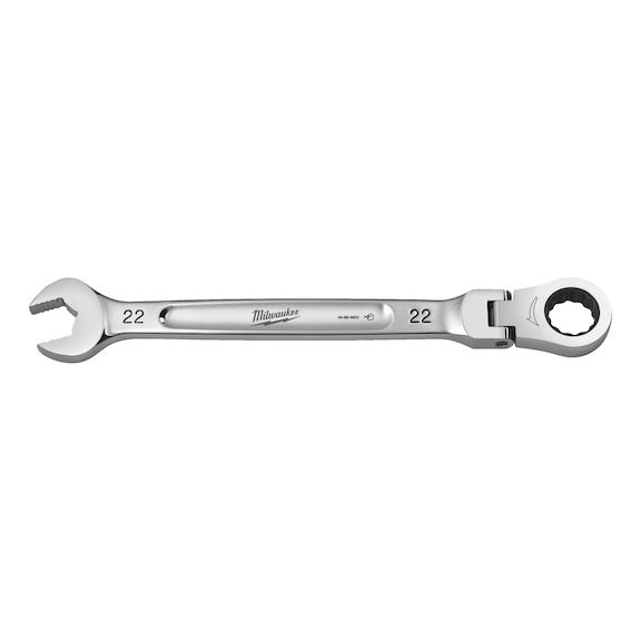 MILWAUKEE Hinged ratchet combination spanner 22 mm 4932480195 - Combination ratchet spanner set