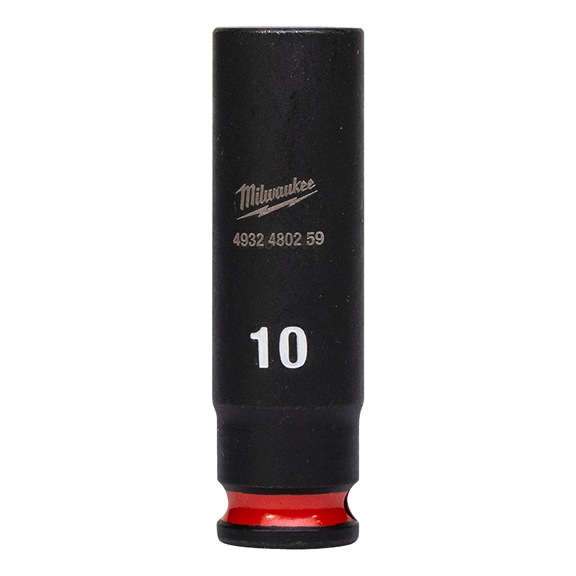 MILWAUKEE Impact socket Shockwave 1/4 inch 10x50 mm 4932480259 - Power screwdriver bit (hexagonal)