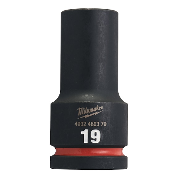 MILWAUKEE Impact socket Shockwave 3/4 inch long 19x90 mm 4932480379 - Power screwdriver bit (hexagonal)