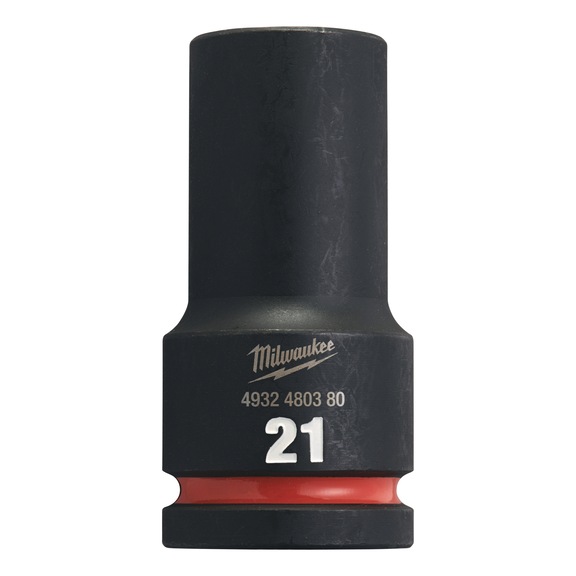 MILWAUKEE Impact socket Shockwave 3/4 inch long 21x90 mm 4932480380 - Power screwdriver bit (hexagonal)