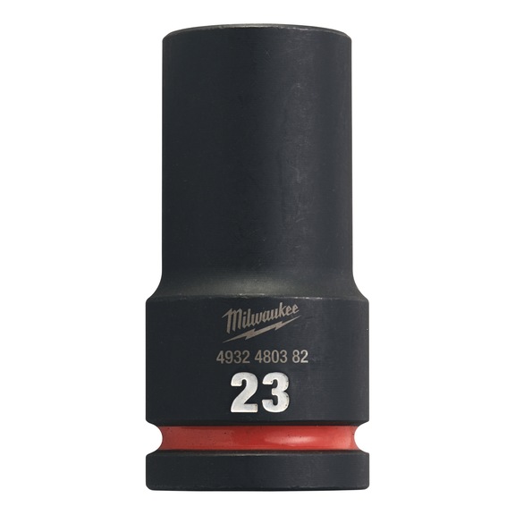 MILWAUKEE Schlagnuss Shockwave 3/4 Zoll lang 23x90 mm 4932480382 - Kraftschraubereinsatz (6kant)