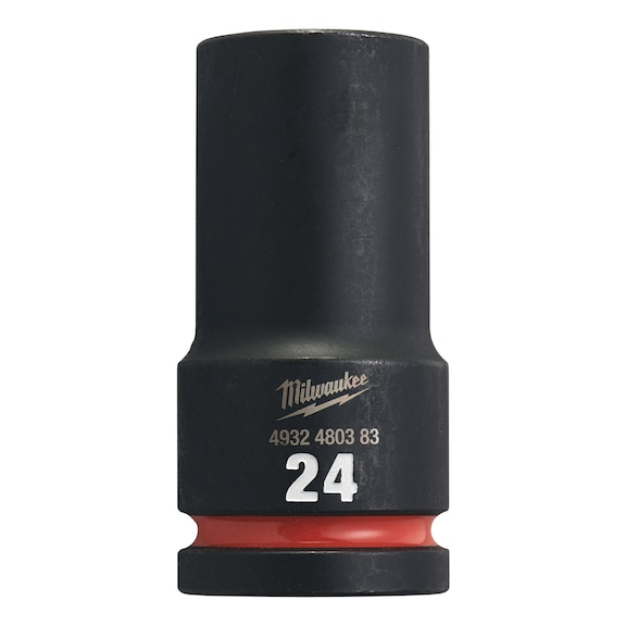 MILWAUKEE Impact socket Shockwave 3/4 inch long 24x90 mm 4932480383 - Power screwdriver bit (hexagonal)