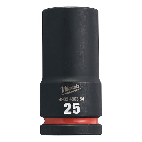 MILWAUKEE Impact socket Shockwave 3/4 inch long 25x90 mm 4932480384 - Power screwdriver bit (hexagonal)