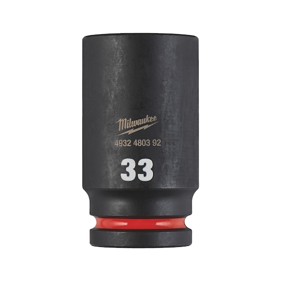 MILWAUKEE Schlagnuss Shockwave 3/4 Zoll lang 33x90 mm 4932480392 - Kraftschraubereinsatz (6kant)