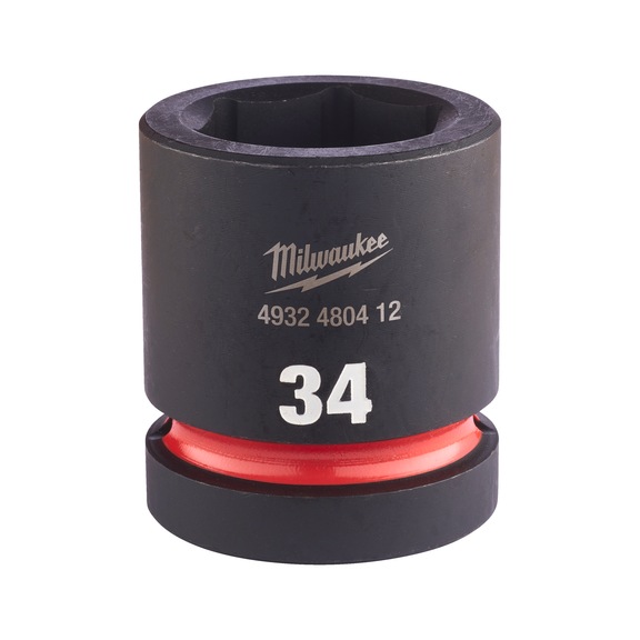 MILWAUKEE Impact socket Shockwave 1 inch short 34X62 mm 4932480412 - Power screwdriver bit (hexagonal)