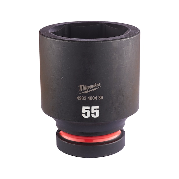 MILWAUKEE Schlagnuss Shockwave 1 Zoll 55X100 mm 4932480436 - Kraftschraubereinsatz (6kant)