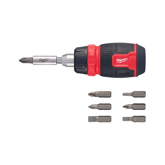 MILWAUKEE screwdriver ratchets for Stubby 8-in-1 4932480581 - Screwdriver set