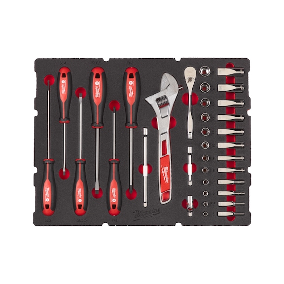 MILWAUKEE ratchet and socket spanner inserts in insert 35-piece 4932480717 - Factory equipment, workshop equipment (accessories, unspecified)