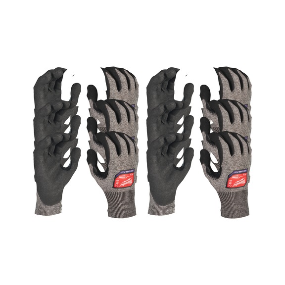 MILWAUKEE cut protection gloves class F 8/M 12 pairs 4932492046 - Five-finger gloves