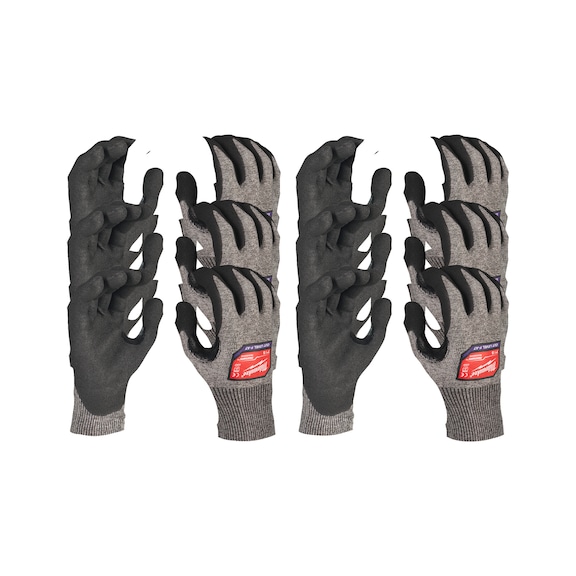 MILWAUKEE cut protection gloves class F 11/XXL 12 pairs 4932492049 - Five-finger gloves