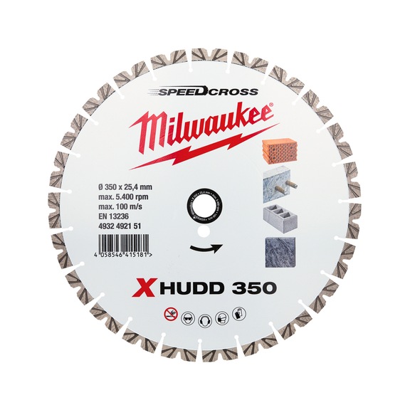 MILWAUKEE Diamond cutting disc Speedcross XHUDD 350 mm 4932492151 - Abrasive cutting disc