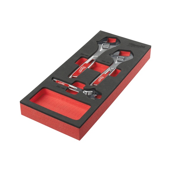 MILWAUKEE Rollgabelschlüssel Einlage, 3-teilig 4932492397 - Betriebsausstattung, Werkstatteinrichtung (Zubehör, nicht spezifiziert)