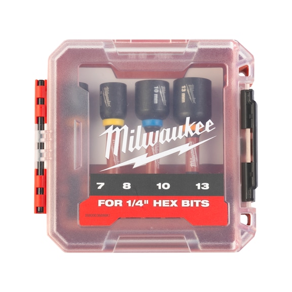 MILWAUKEE Steckschlüssel Shockwave Hex-Set 4-teilig 4932492445 - Steckschlüssel