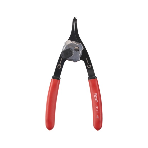 MILWAUKEE circlip pliers 45 degree cranked, 1.2 mm tip, for size A1/J1 - Circlip pliers