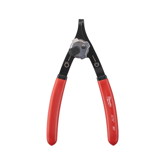 MILWAUKEE circlip pliers 90 degree cranked, 1.8 mm tip, for size A2/J2 - Circlip pliers