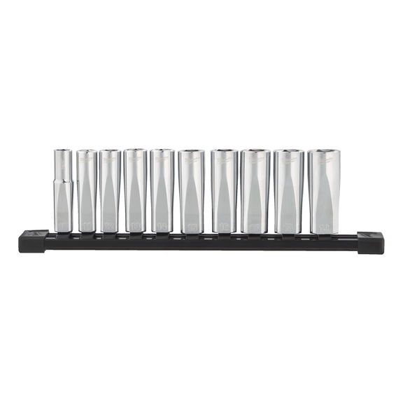 MILWAUKEE Socket set 3/8 inch metric 11-piece 4932492509 - Socket spanner