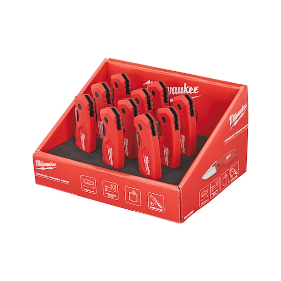 MILWAUKEE Folding Knife Fastback Counter Display 4932492661 - Utility knife