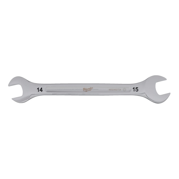 MILWAUKEE Double open-end spanner 14x15 mm 4932492724 - Double open-end spanner