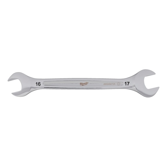 MILWAUKEE double open-end spanner 16x17 mm 4932492725 - Double open-end spanner