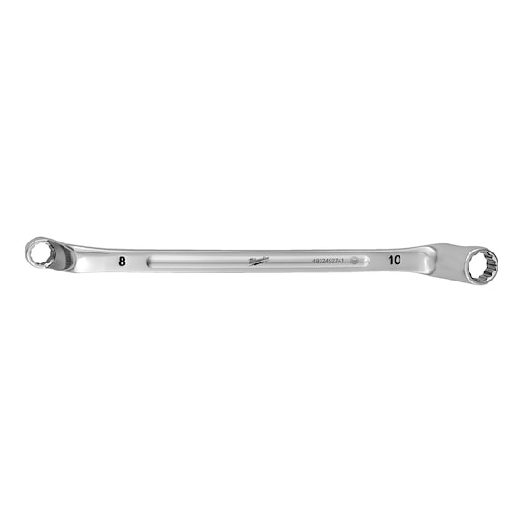 MILWAUKEE Double ring spanner cranked 8x10 mm 4932492741 - Double ring spanner