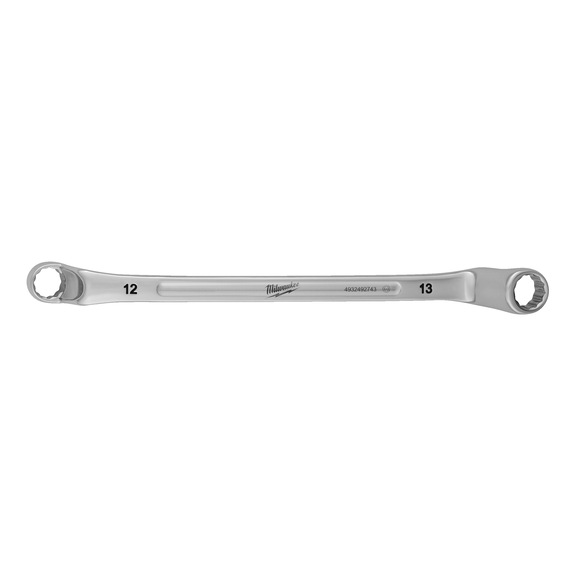 MILWAUKEE Double ring spanner cranked 12x13 mm 4932492743 - Double ring spanner