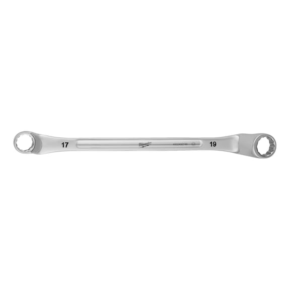 MILWAUKEE Double ring spanner cranked 17x19 mm 4932492746 - Double ring spanner
