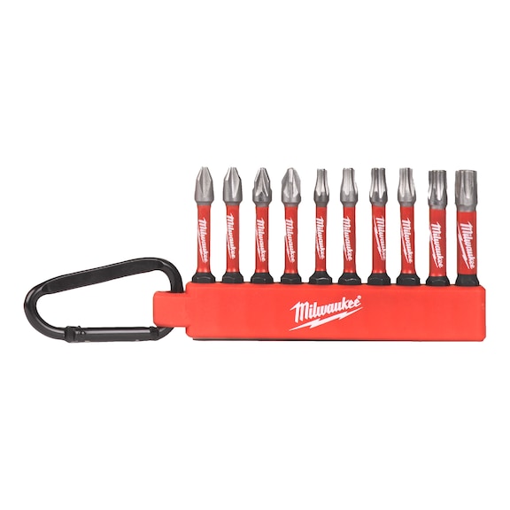 MILWAUKEE Shockwave 2 10-piece carabiner bit set 4932492939 - Bit set