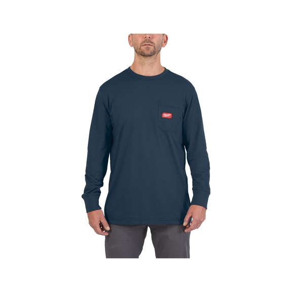 MILWAUKEE long work shirt WTLSBLU-XXL blue 4932493047 - Leisure T-shirt