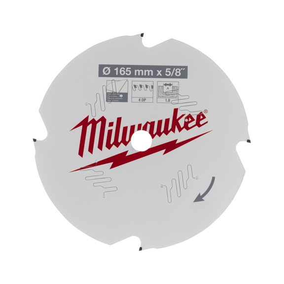 MILWAUKEE Circular saw blade 165/15.87 mm 4T diamond 4932493217 - Circular saw blade (machine)