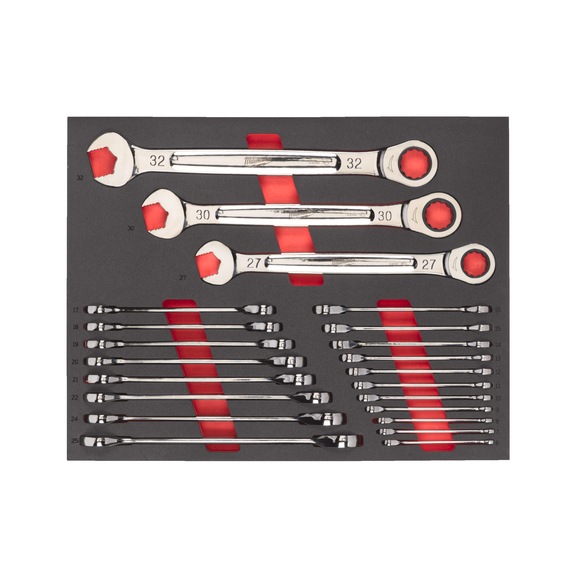 MILWAUKEE Ratchet combination spanner insert 22-piece 4932493248 - Factory equipment, workshop equipment (accessories, unspecified)