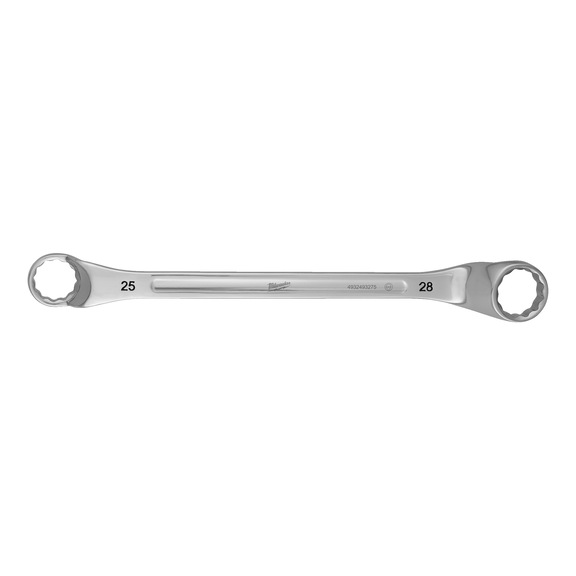 MILWAUKEE Double ring spanner cranked 25x28 mm 4932493275 - Double ring spanner