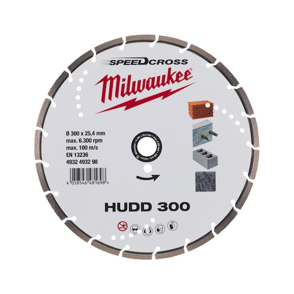 MILWAUKEE Diamond cutting disc Speedcross HUDD300 4932493298 - Abrasive cutting disc