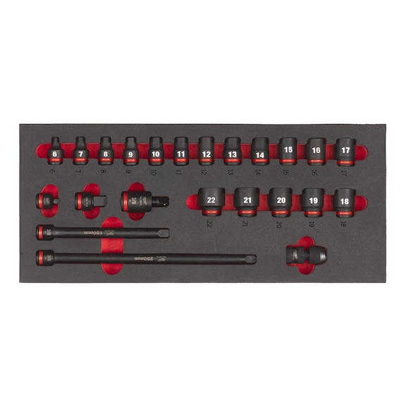 MILWAUKEE Impact sockets 3/8 inch insert 23-piece 4932493388 - Factory equipment, workshop equipment (accessories, unspecified)