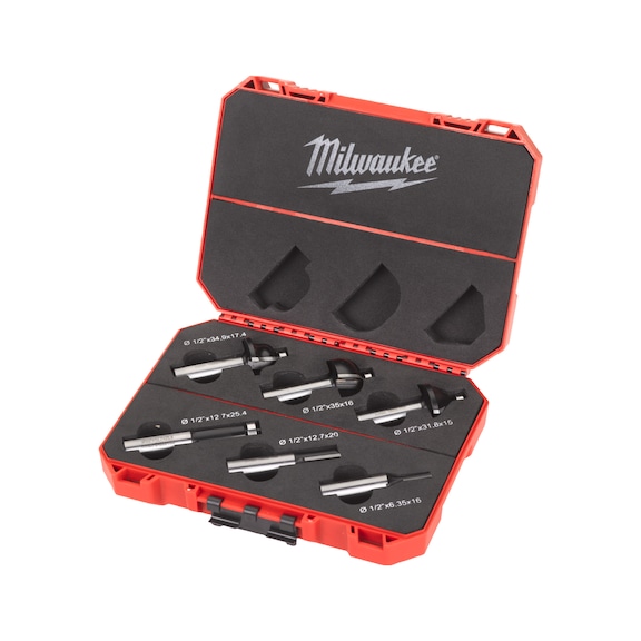 MILWAUKEE Router cutter set for routers 12.7 mm 6-piece 4932493579 - Milling cutter with shank and non-detachable cutting edges (not specified)