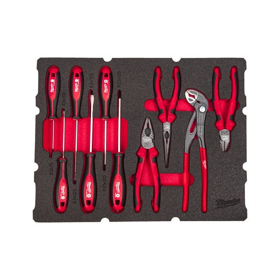 MILWAUKEE pliers and screwdrivers in insert set 10-piece 4932493638 - Factory equipment, workshop equipment (accessories, unspecified)