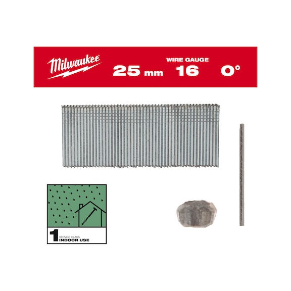 MILWAUKEE Stauchkopf-Nägel 16G 25 mm SC1 5.000 Stück 4932498312 - Stauchkopfnagel