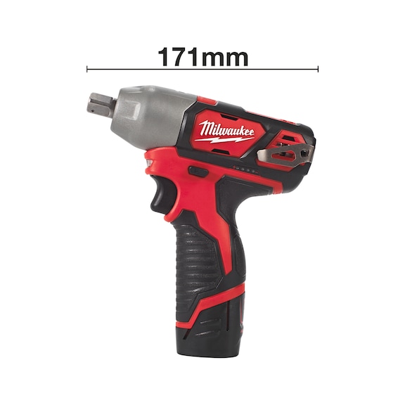 MILWAUKEE Cordless impact wrench M12BIW12-202C 5-piece 4933447133 - Impact wrench (battery)