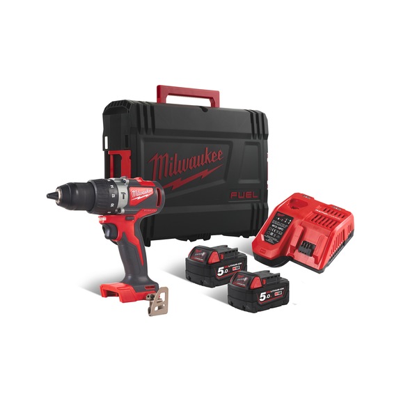 MILWAUKEE Cordless impact drill M18BLPD2-502X 7-piece 4933464517 - Impact drill (battery)