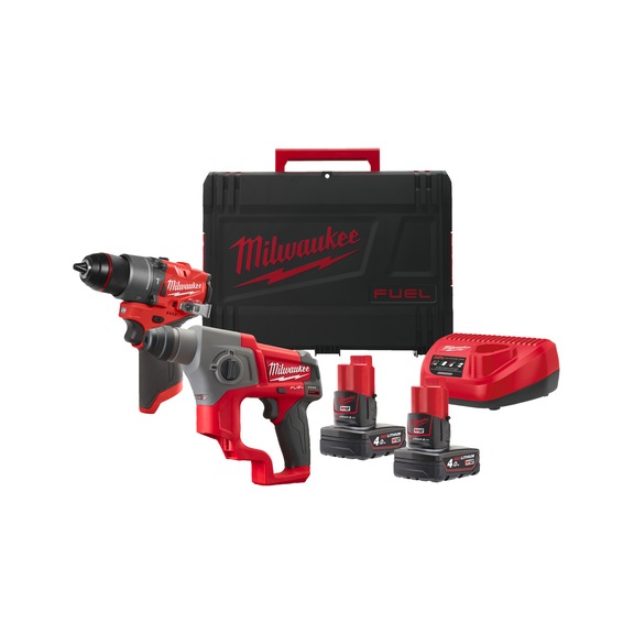MILWAUKEE cordless tool set screwdriver/drill hammer M12FPP2F2-402X 6-piece set - Battery pack (power tool)