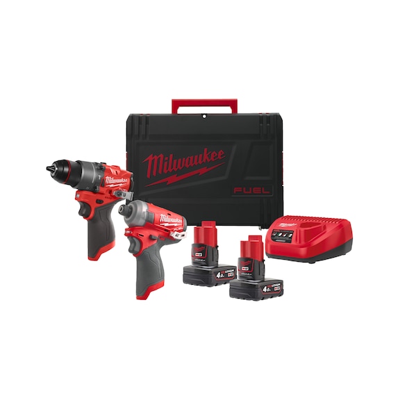 MILWAUKEE cordless tool set impact/drill driver M12FPP2E2-402X - Battery pack (power tool)